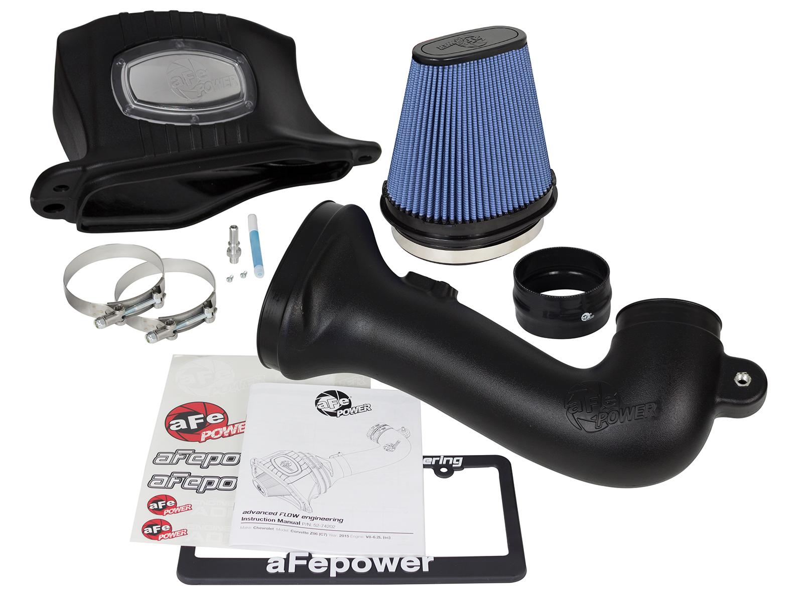AFE Momentum Cold Air Intake System w/ Pro 5R & Pro DRY S Filters (2015-2019 Corvette) - 54-74202-1