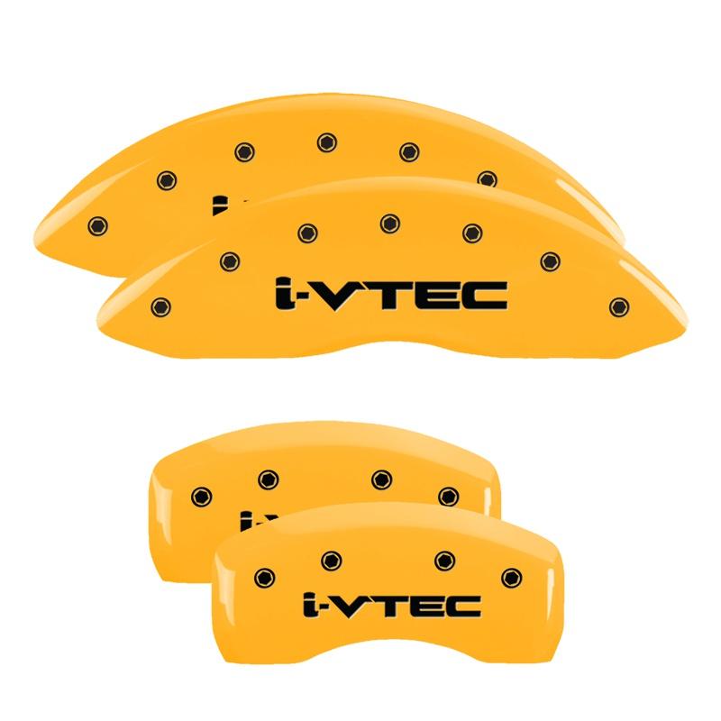 MGP Set Of 4: Yellow Finish, Black I-Vtec (2014-2016 MDX SH-AWD, MDX Base) - 39013SIVTYL