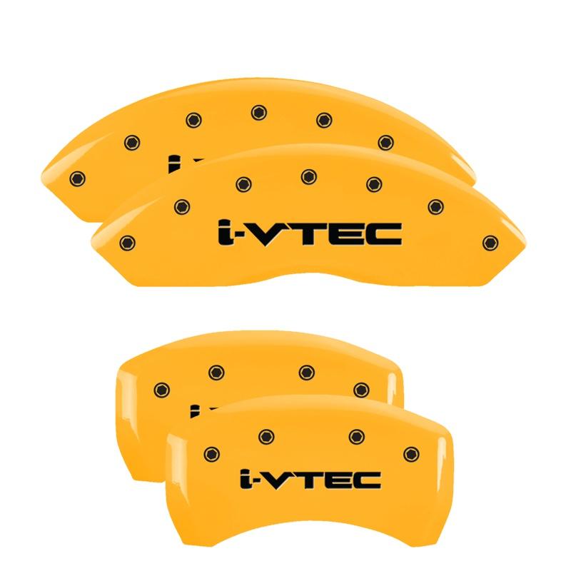 MGP Set Of 4: Yellow Finish, Black I-Vtec (2014-2017 RLX Base, RLX Sport Hybrid SH-AWD) - 39014SIVTYL