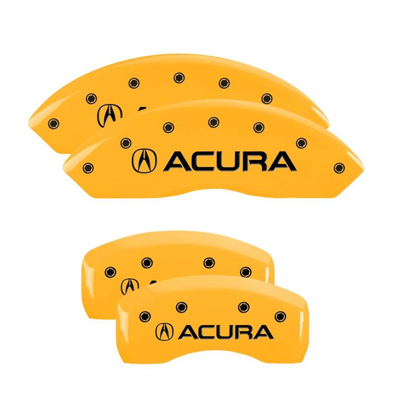 MGP Set Of 4: Yellow Finish, Black Acura (1999-2004 RL Premium) - 39015SACUYL