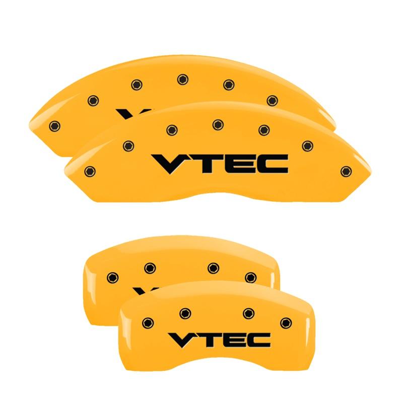 MGP Set Of 4: Yellow Finish, Black Vtec (2009-2014 TSX Special Edition, TSX V6, TSX Base) - 39016SVTCYL