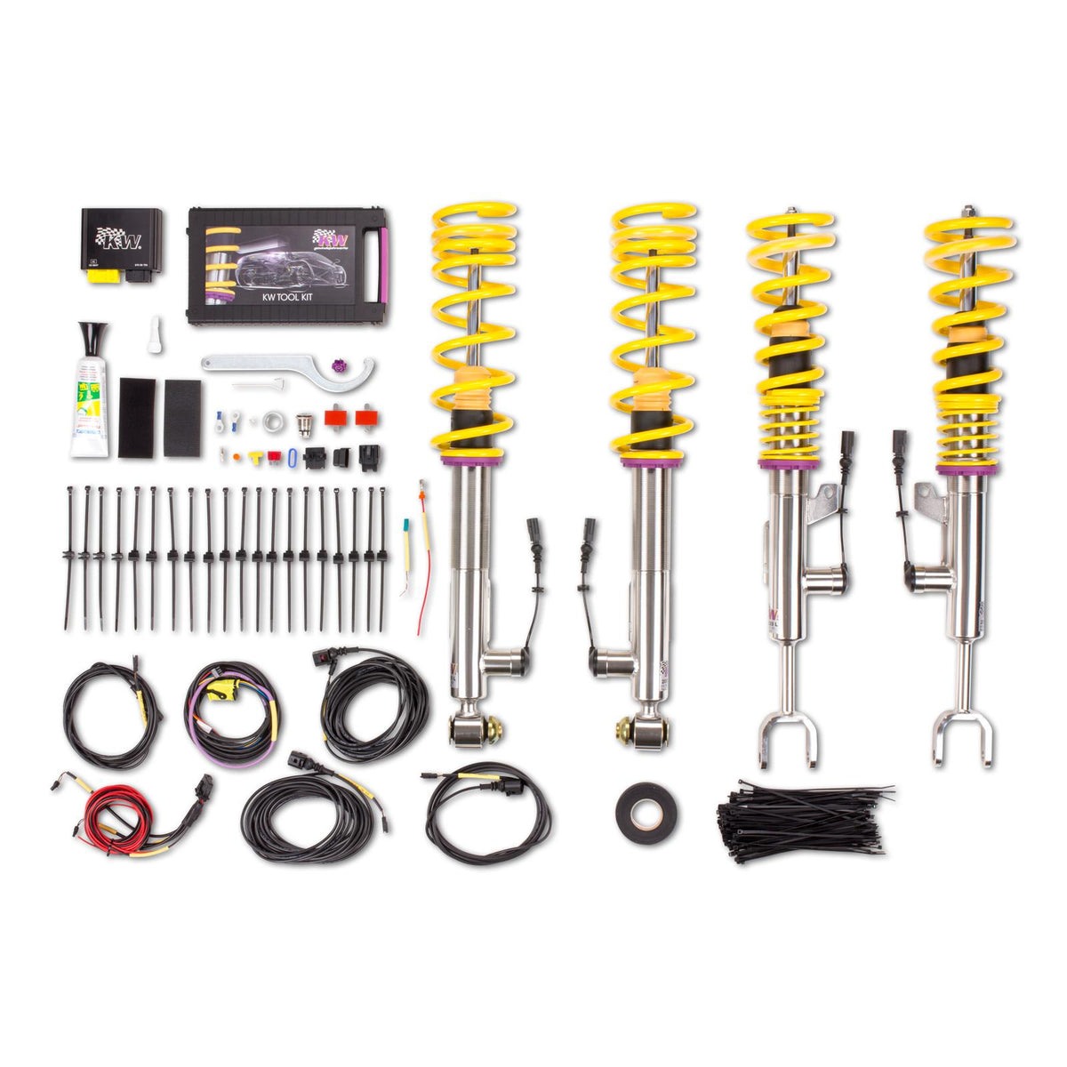 KW Height Adjustable Coilovers with standalone ECU for Electronic Damper Control (2011-2015 528i Base, 550i Base, 535i Base, 535d Base) - 39020016