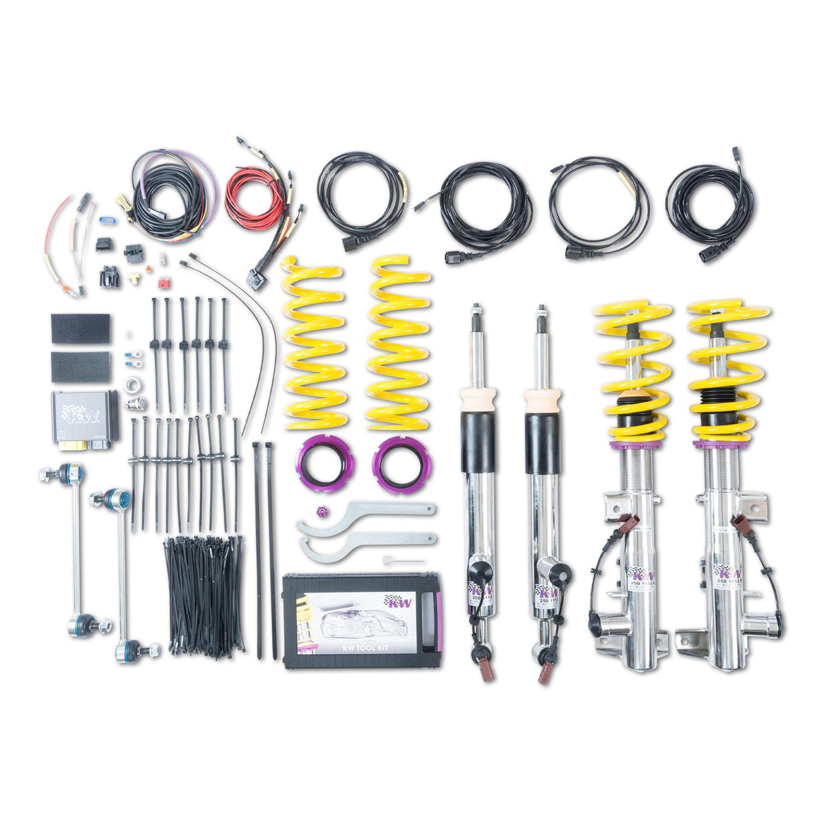 KW Height Adjustable Coilovers with standalone ECU for Electronic Damper Control (2008-2013 C63 AMG Base) - 39025004