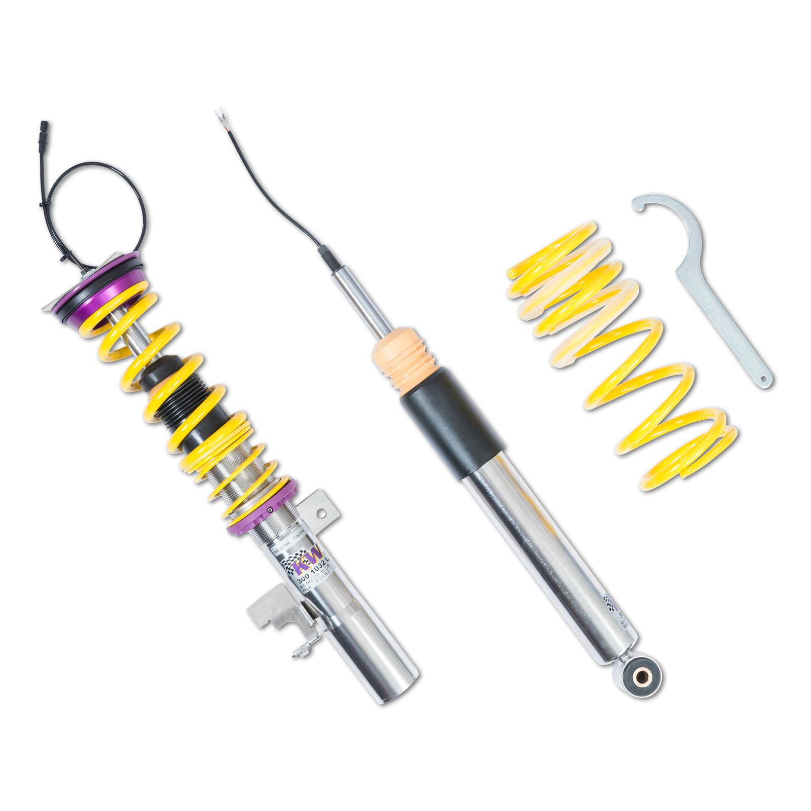 KW Plug &amp - Play Height Adjustable Coilovers with electronic damping control (2016-2018 Focus RS) - 39030001