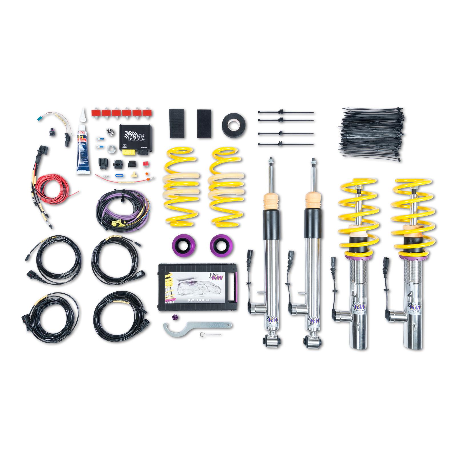 KW Height Adjustable Coilovers with standalone ECU for Electronic Damper Control (2015-2019 Golf R Base) - 39080056