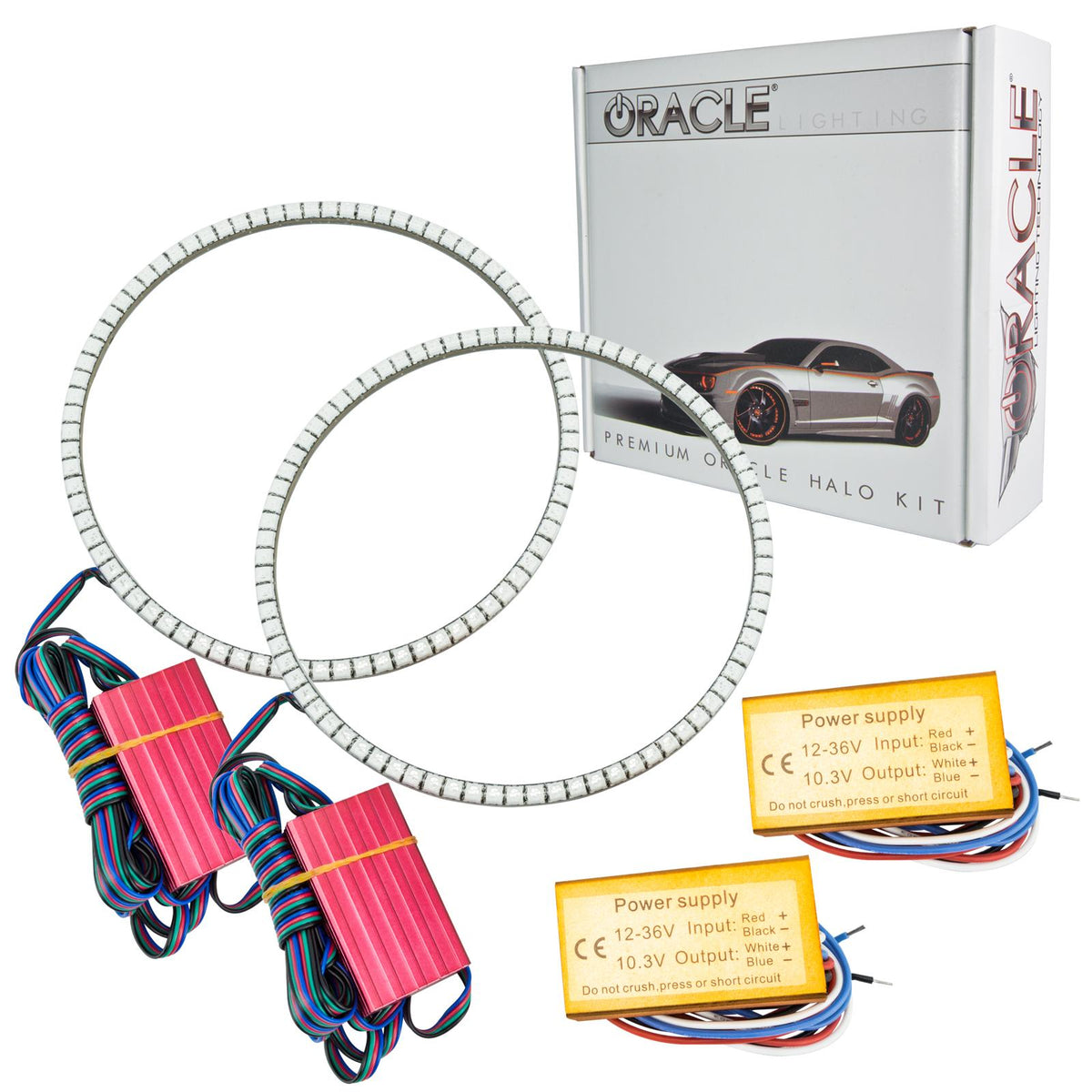 Oracle Lighting Led Waterproof Halo Kit, Colorshift - Simple (2007-2017 Wrangler) - 3943-504