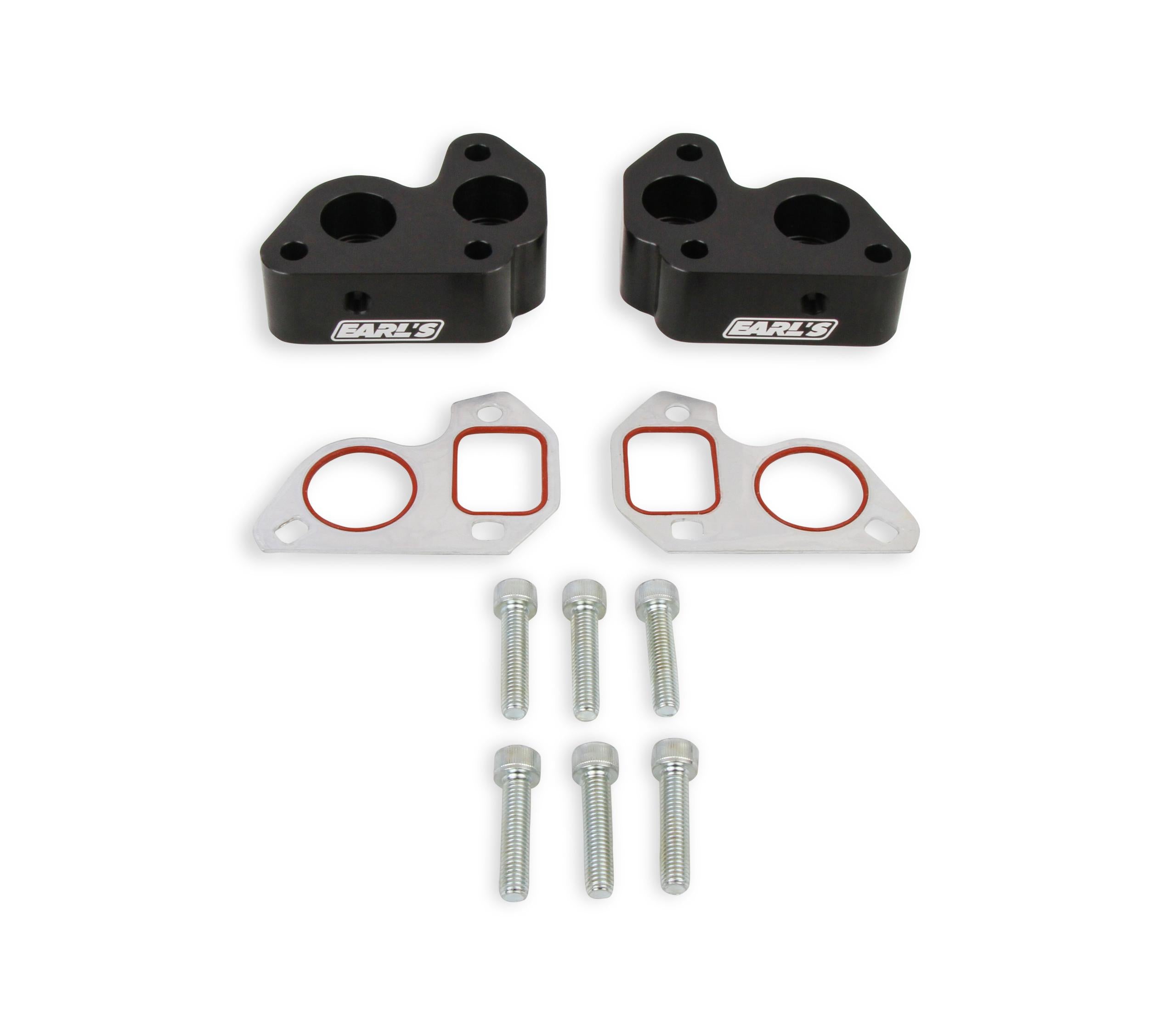 Earls LS0022ERL Gm Ls Water Pump Plates W/ -12 Orb Ports