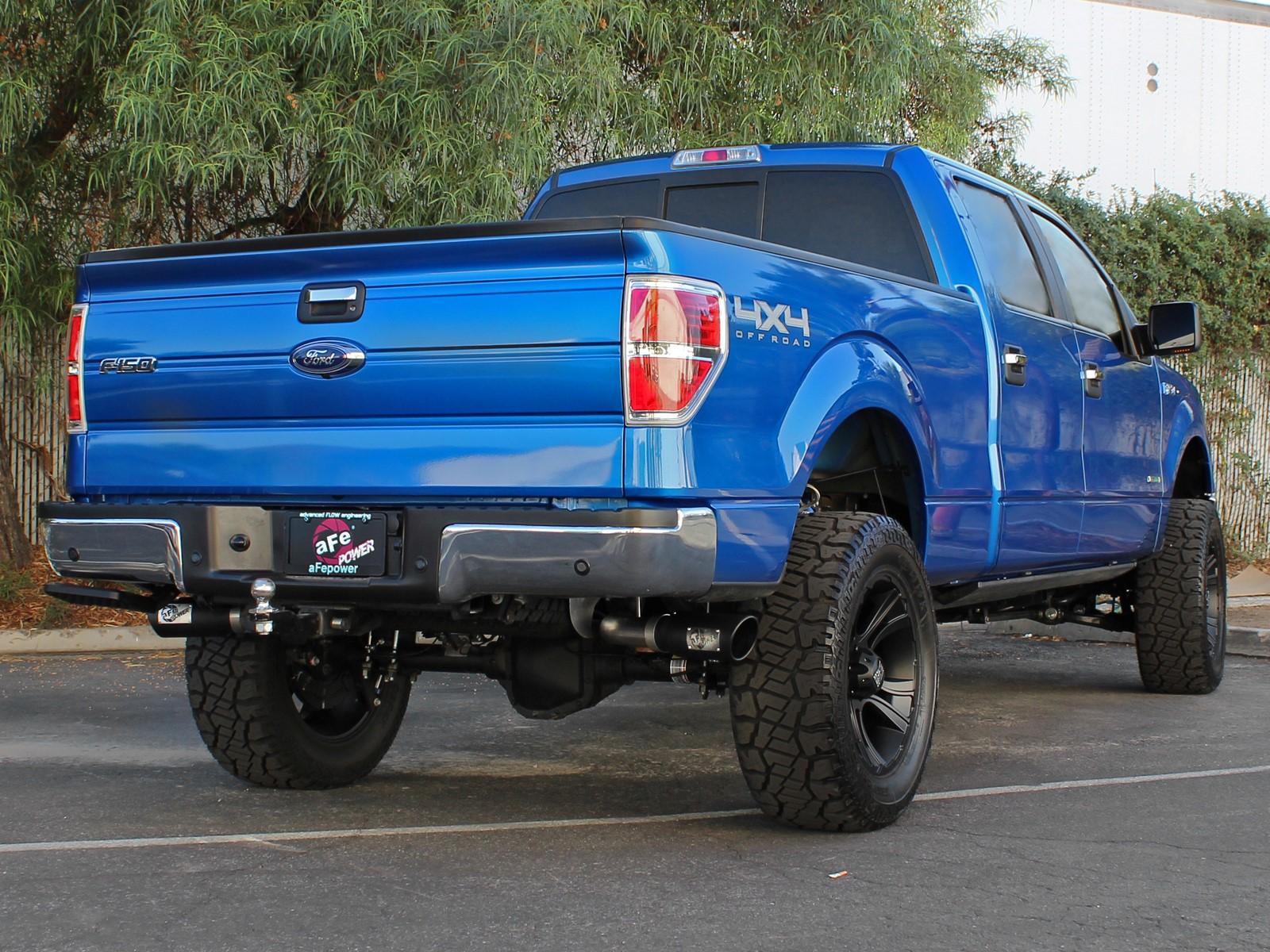 AFE MACH Force-Xp 3 IN 409 Stainless Steel Cat-Back Exhaust System w/Black Tip (2011-2014 F-150) - 49-43056-B