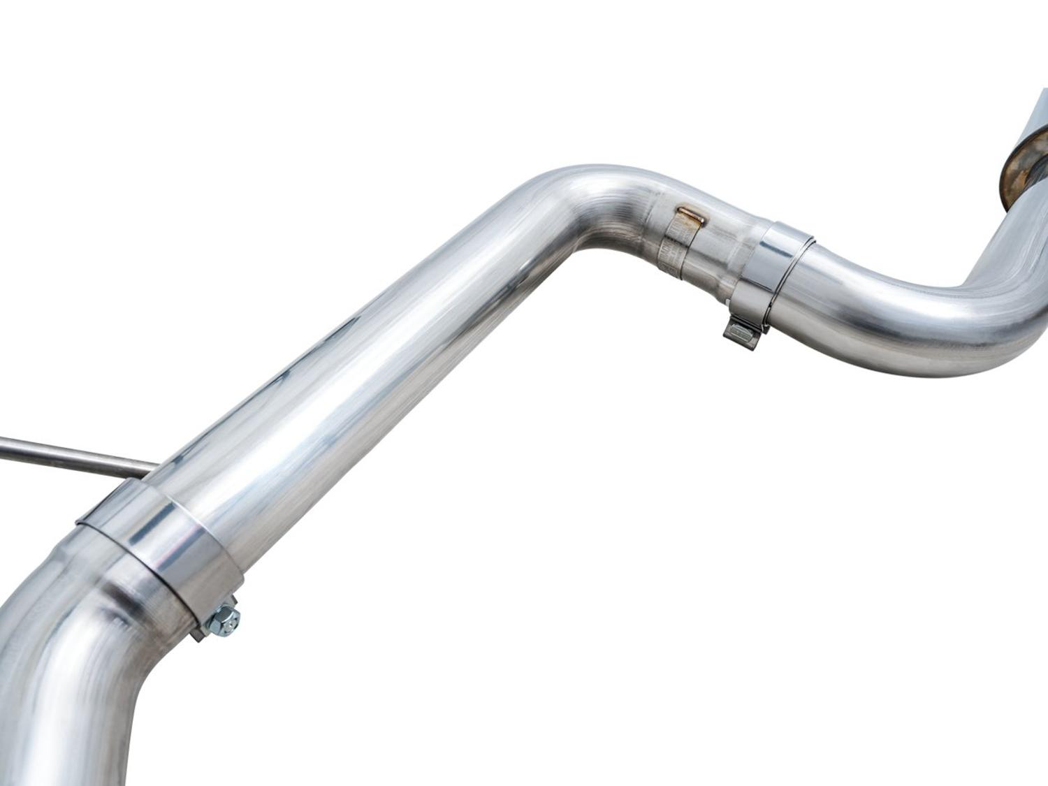 AWE Track Edition Catback Exhaust - Chrome Silver Tips (2022-2023 Volkswagen MK8 GTI) - 3020-32658