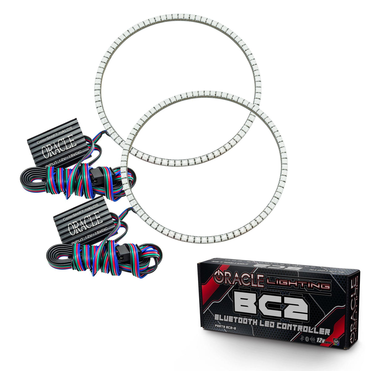 Oracle Lighting 7 In. Round Exterior Waterproof Led Halo Kit, Colorshift - Bc1 - 3981-335