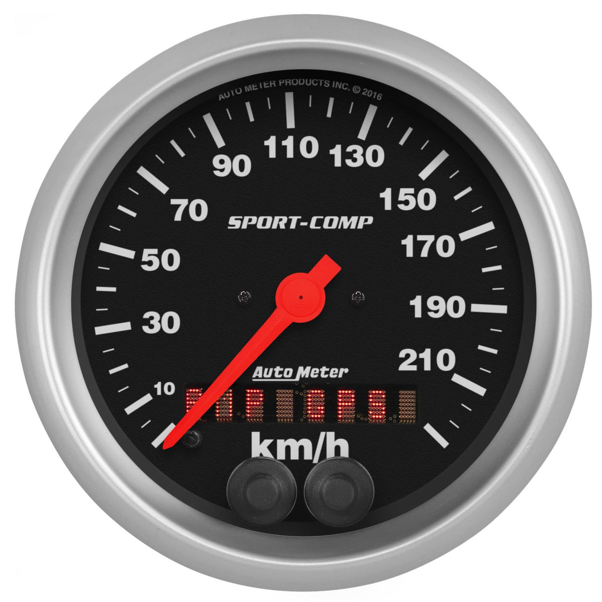 Auto Meter 3-3/8" SPEEDO, 225 km/h, GPS, SPORT-COMP - 3982-M