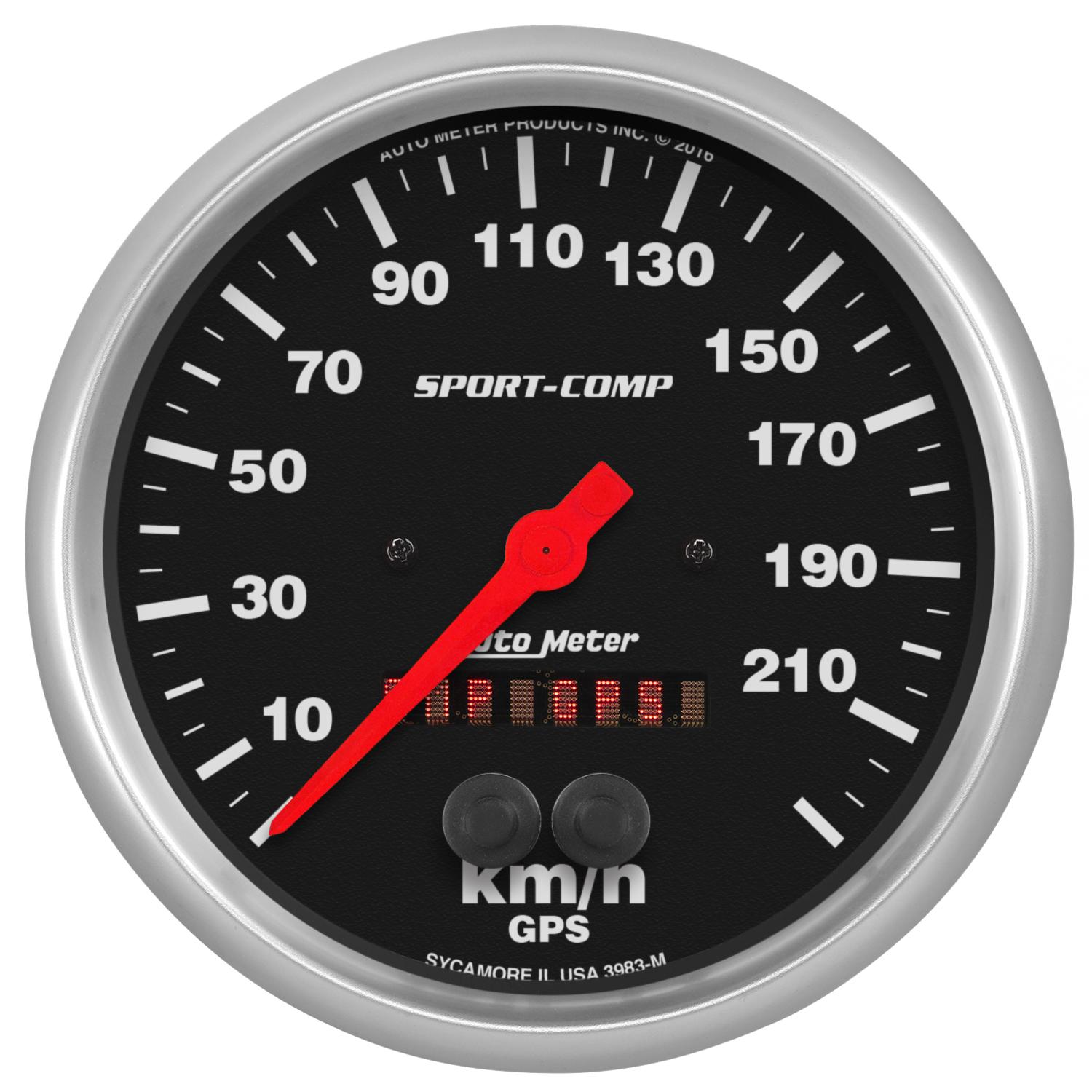 Auto Meter 5" SPEEDO, 225 km/h, GPS, SPORT-COMP - 3983-M