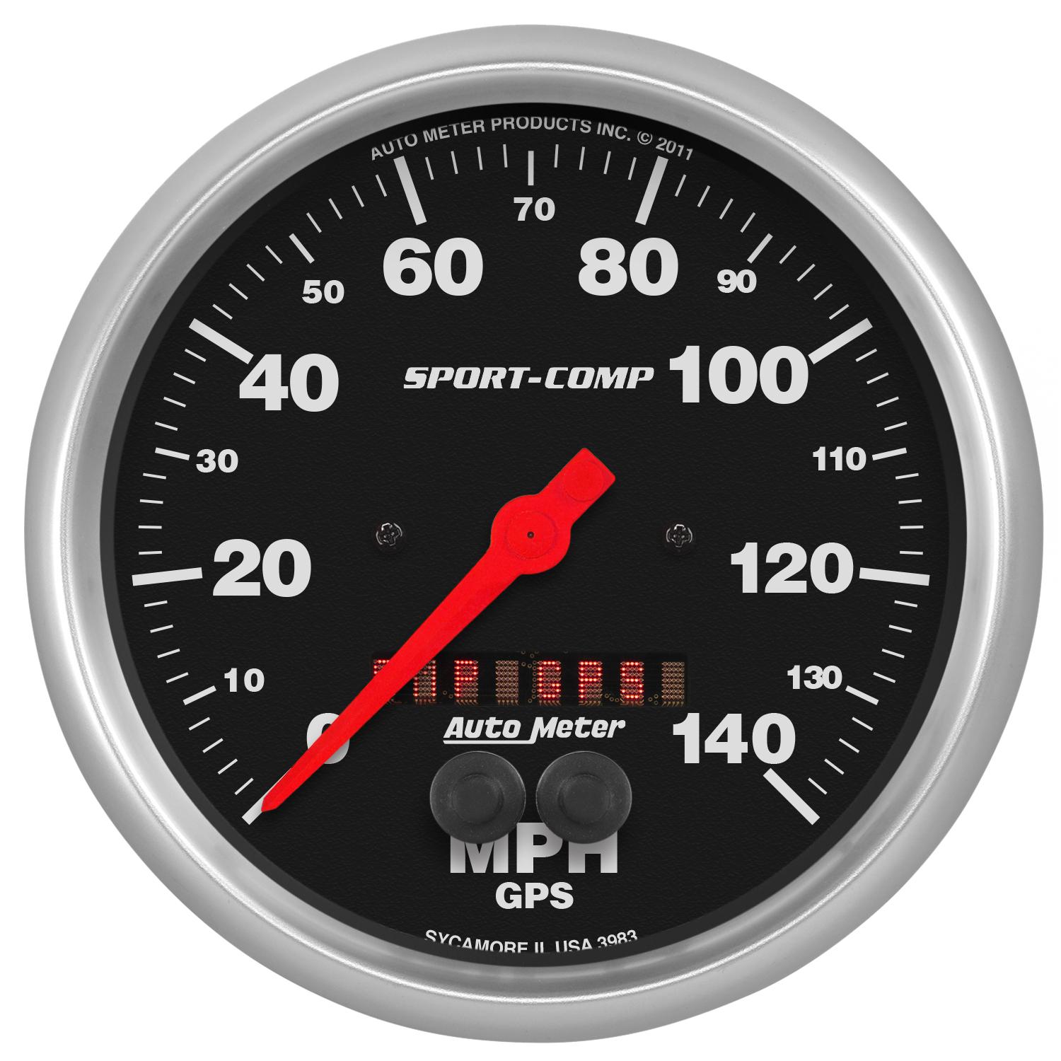 Auto Meter 5" GPS SPEEDOMETER, 0-140 MPH, SPORT-COMP - 3983
