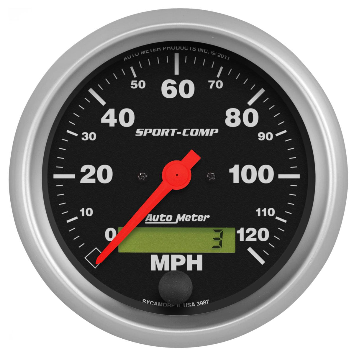 Auto Meter 3-3/8" SPEEDOMETER, 0-120 MPH, SPORT-COMP - 3987
