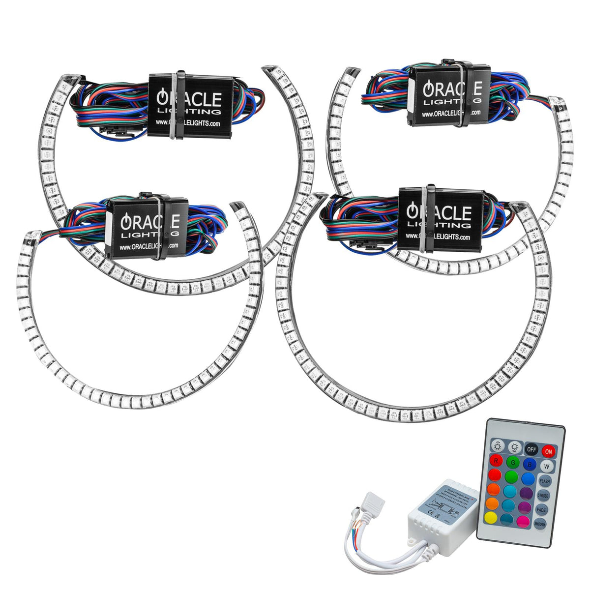 Oracle Lighting LED Waterproof Halo Kit, ColorSHIFT - Simple (2015-2021 Challenger, Charger) - 3990-504
