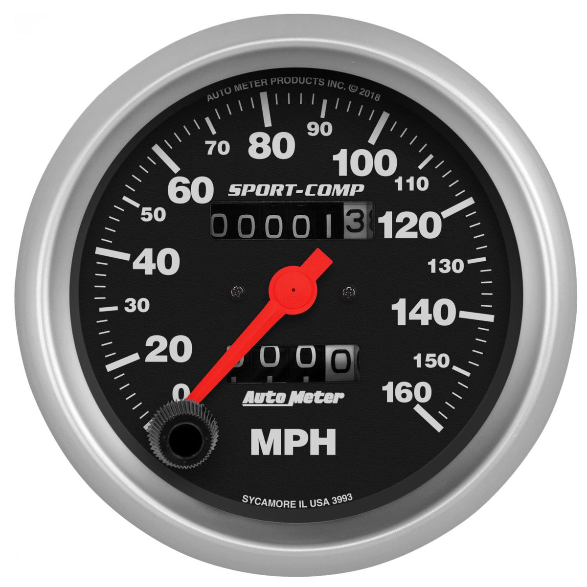 Auto Meter 3-3/8" SPEEDOMETER, 0-160 MPH, SPORT-COMP - 3993