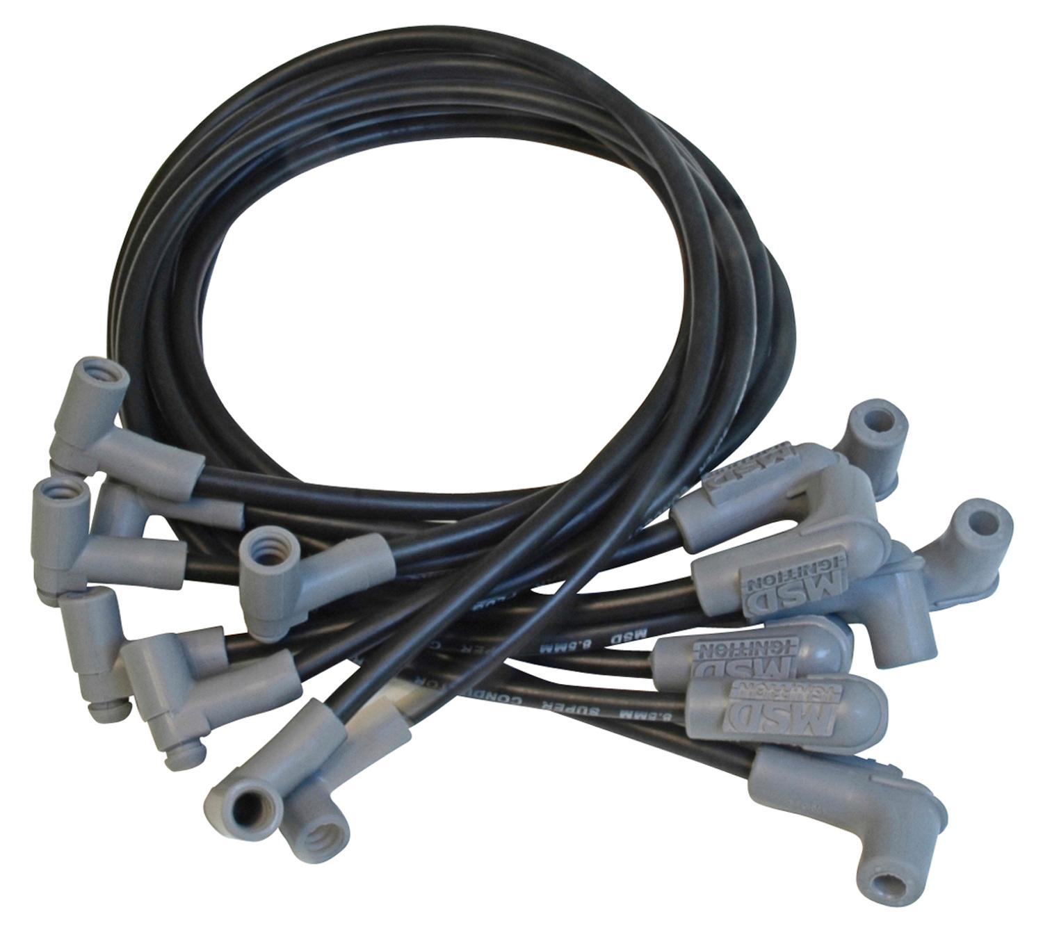 Wire Set, SC Blk, BB Chevy for use with HEI Tower Cap.  - 35603