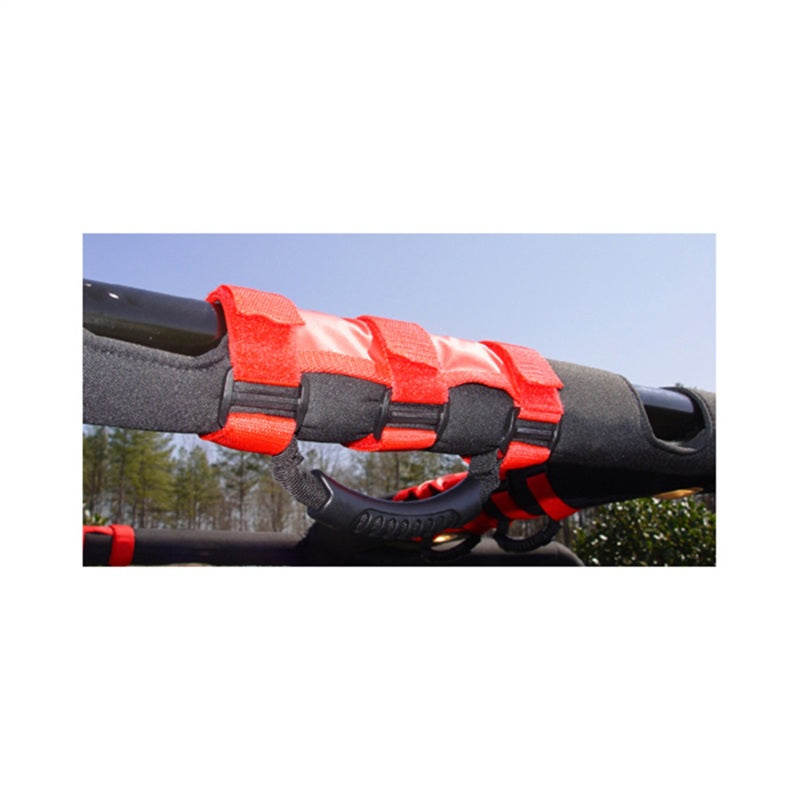 Rugged Ridge Ultimate Grab Handle Kit Red; 55-21 Jeep Cj/Wrangler / 20-21 Gladiator - 13505.03