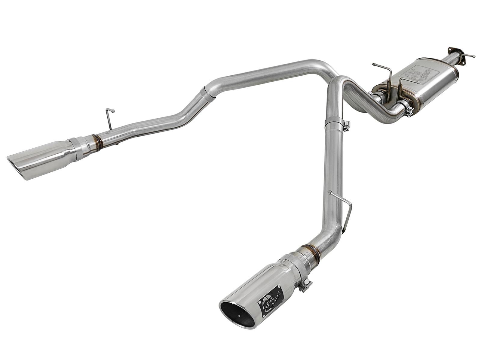 AFE MACH Force-Xp 3 IN Stainless Steel Cat-Back Exhaust System w/ Dual Polish Tips (2019-2021 1500, 1500) - 49-42059-P
