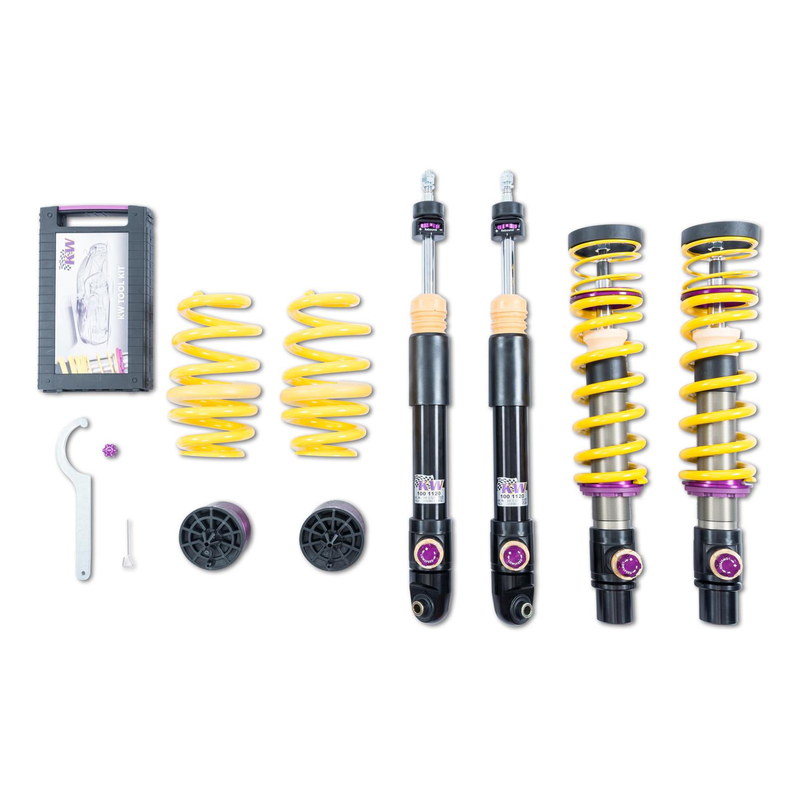 KW V4 Three Way Adjustable Coil-Overs (2018+ RS5 (B9) Coupe, without DRC, 2018+ RS5 (B9) Sportback, without DRC) - 3A7100BS