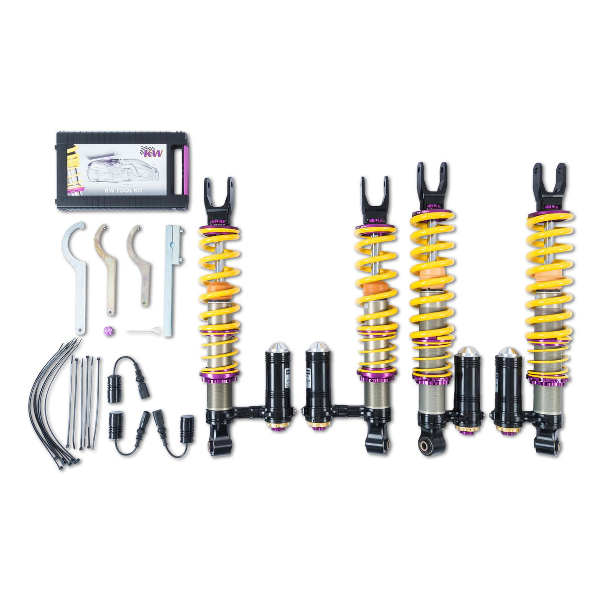 KW V4 Three Way Adjustable Coil-Overs (2011+ Aventador, incl. roadster; with electronic dampers) - 3A711010