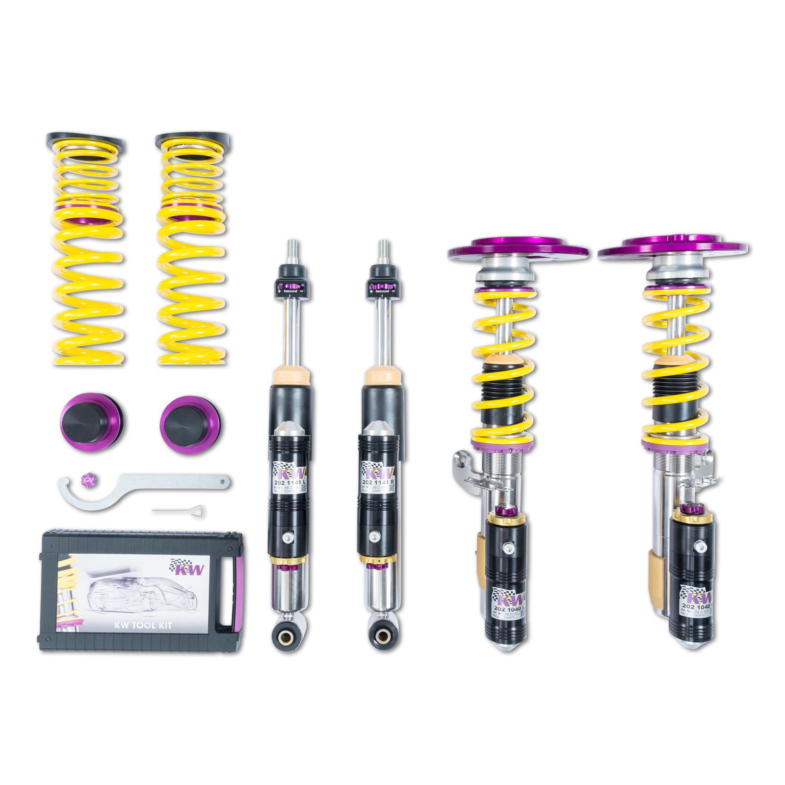 KW V4 Three Way Adjustable Coil-Overs (2018+ M2, M2 Competition (F87) Coupe; without electronic dampers) - 3A7200BH