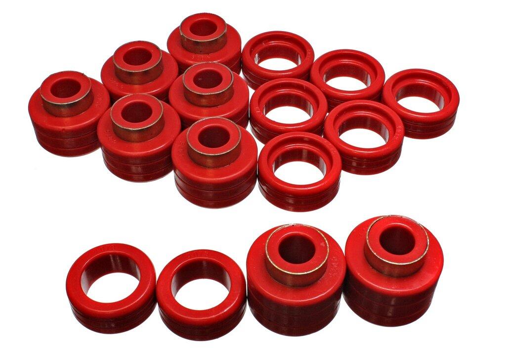 ENERGY SUSPENSION Chevy Xtra Cab 2/4Wd Body Mts (1988-2000 K1500, C3500, K3500, C1500, C2500, K2500) - 3.4122R