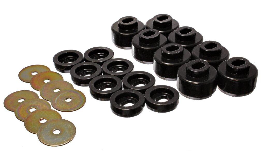 ENERGY SUSPENSION Chevy Body Mount Set (1999-2006 Sierra 1500, Silverado 1500, Avalanche 2500, Silverado 2500 HD, Sierra 2500 HD) - 3.4150G
