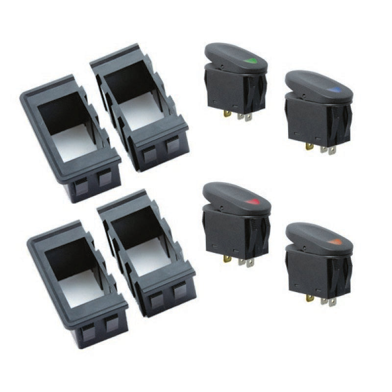 Rugged Ridge Switch Housing Kit 8 Piece Rocker Style Switches - 17235.89