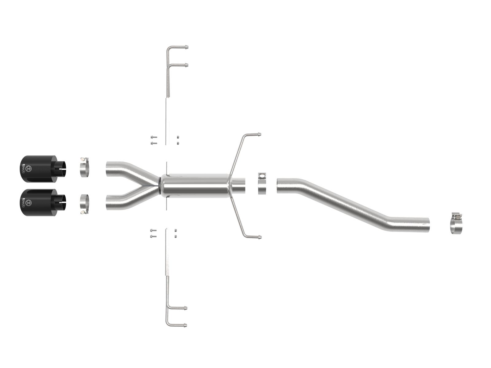 AFE Axle-Back Exhaust System (2017-2019 Honda Civic Type R L4-2.0L (t)) - 49-36626-B