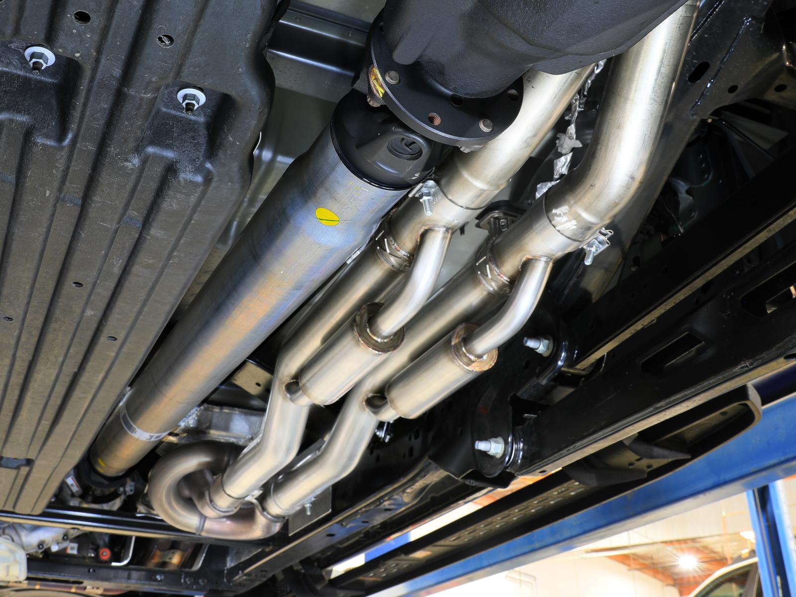 AFE Vulcan Series 3 IN to 3-1/2 IN Stainless Steel Cat-Back Exhaust System Polishe (2021-2025 F-150 Raptor) - 49-33151-P