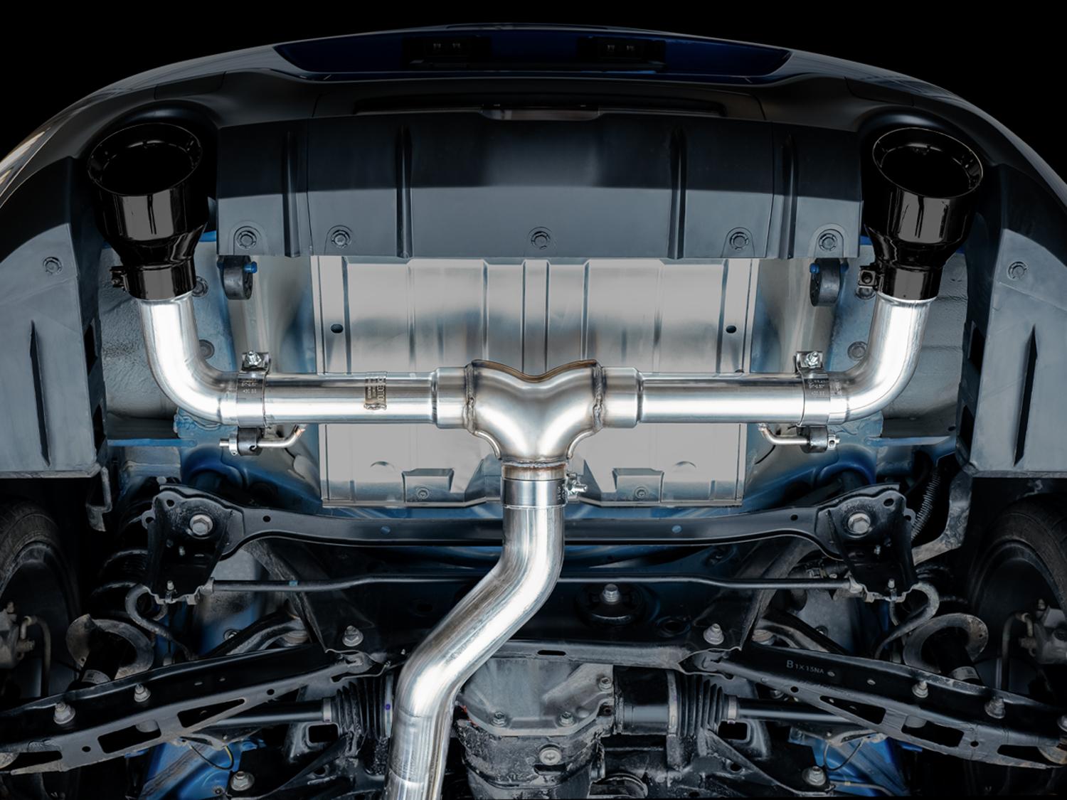 AWE Track Edition Exhaust - Diamond Black Tips (2016-2023 Subaru BRZ / Toyota GR86 / Toyota 86) - 3020-33279