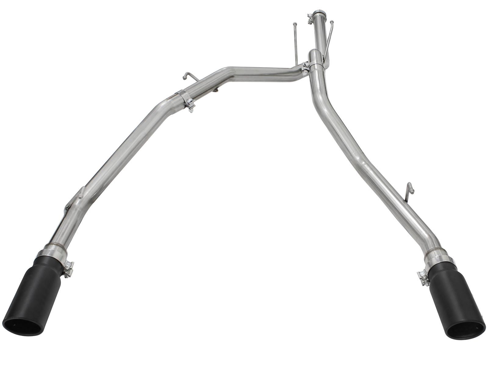 AFE Large Bore-HD Stainless Steel DPF-Back Exhaust System w/ Black Tip (2014-2019 1500, 1500 Classic) - 49-42041-B