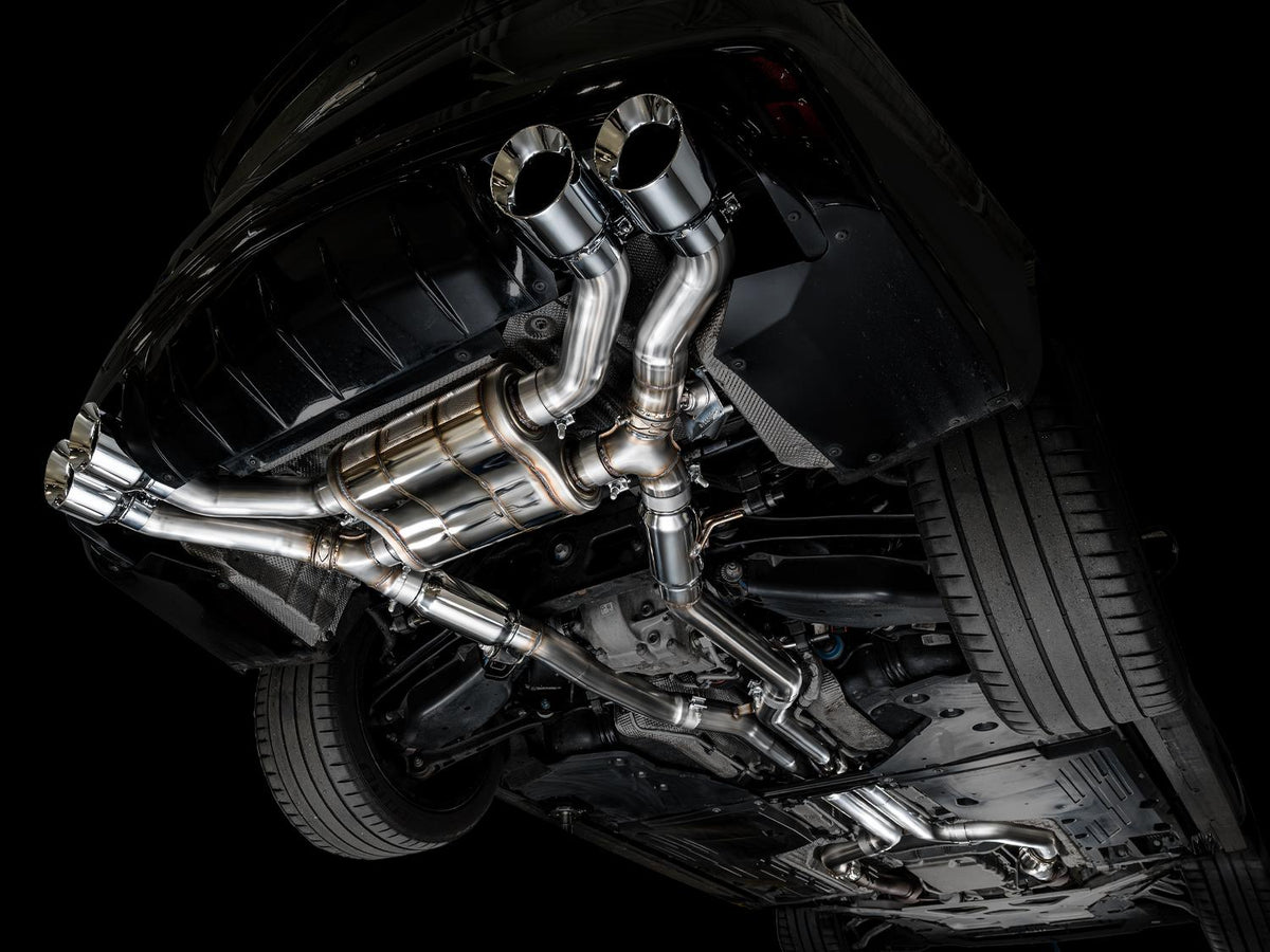 AWE SwitchPath™ Exhaust for Cadillac CT4-V Blackwing - Chrome Silver Tips - 3025-42436