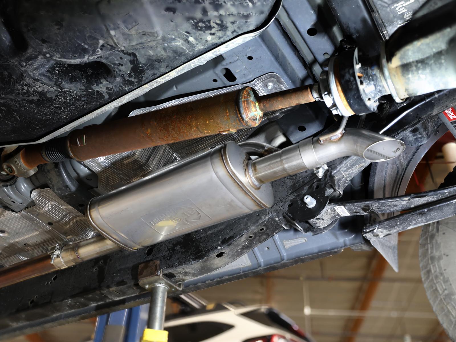 AFE ROCK BASHER 2-1/2 IN 409 Stainless Steel Cat-Back Exhaust System (2024-2025 Ranger) - 49-43150