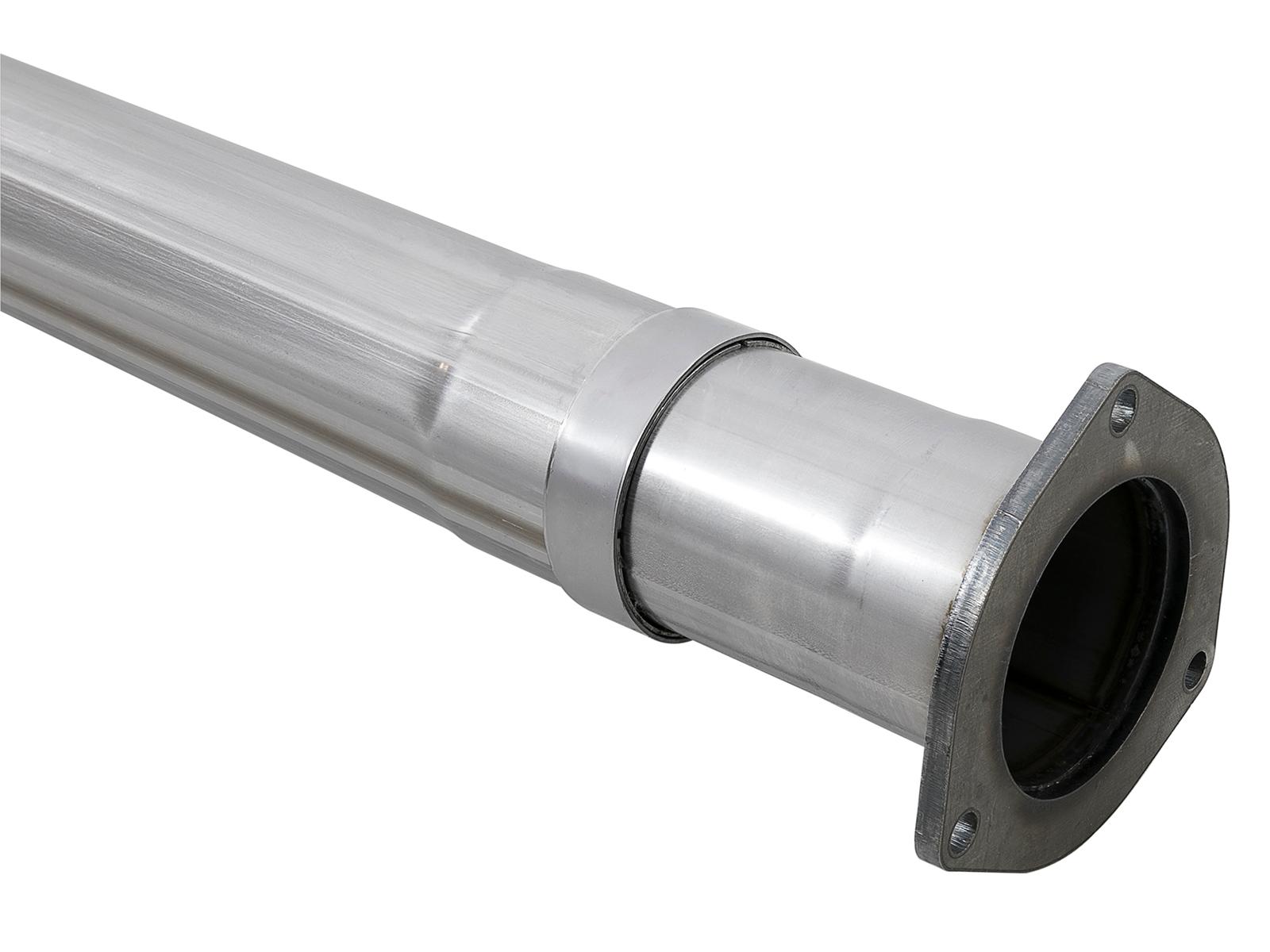AFE Rebel XD 4 IN 409 Stainless Steel DPF-Back Exhaust System w/Polished Tip (2017-2021 F-250 Super Duty, F-350 Super Duty) - 49-43102-P