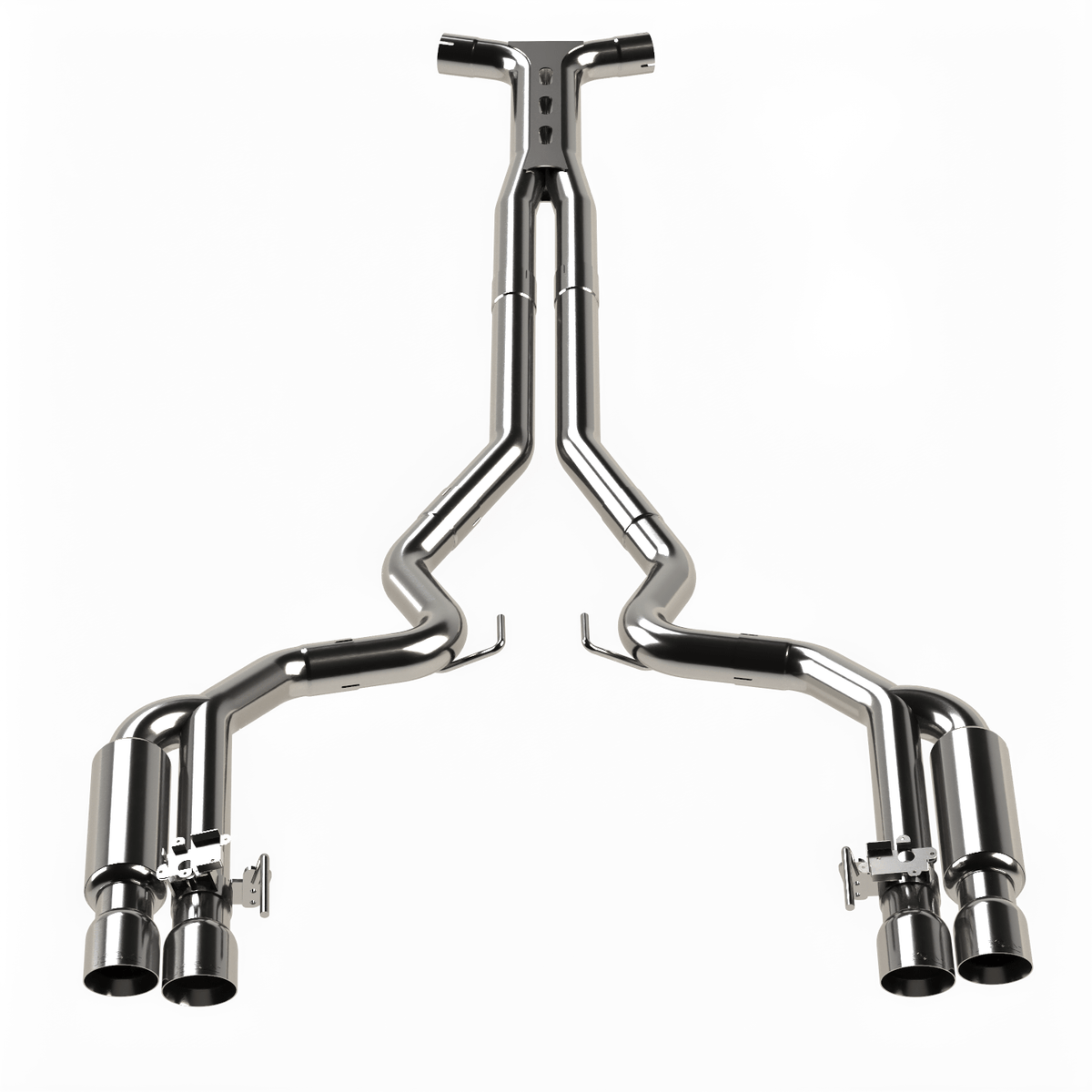 Kooks 3" SS Connection-Back ULTRA X Shotgun Exhaust w/SS Tips. 18-26 Mustang GT 5.0L - 11515700