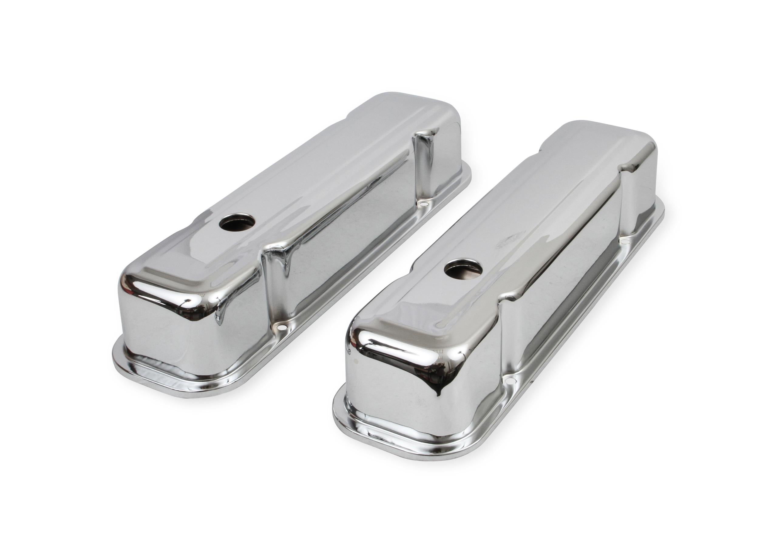 Mr. Gasket Chrome Tall-Style Valve Covers.  - 9805