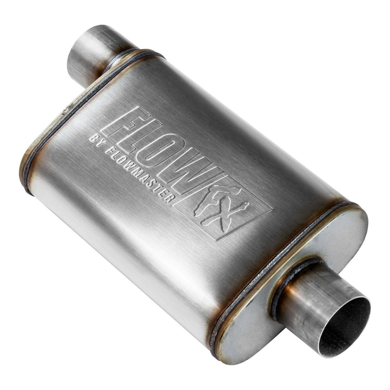 Flowmaster FlowFX Muffler 409S - 3.00 Offset In/ 3.00 Center Out - Moderate Sound
