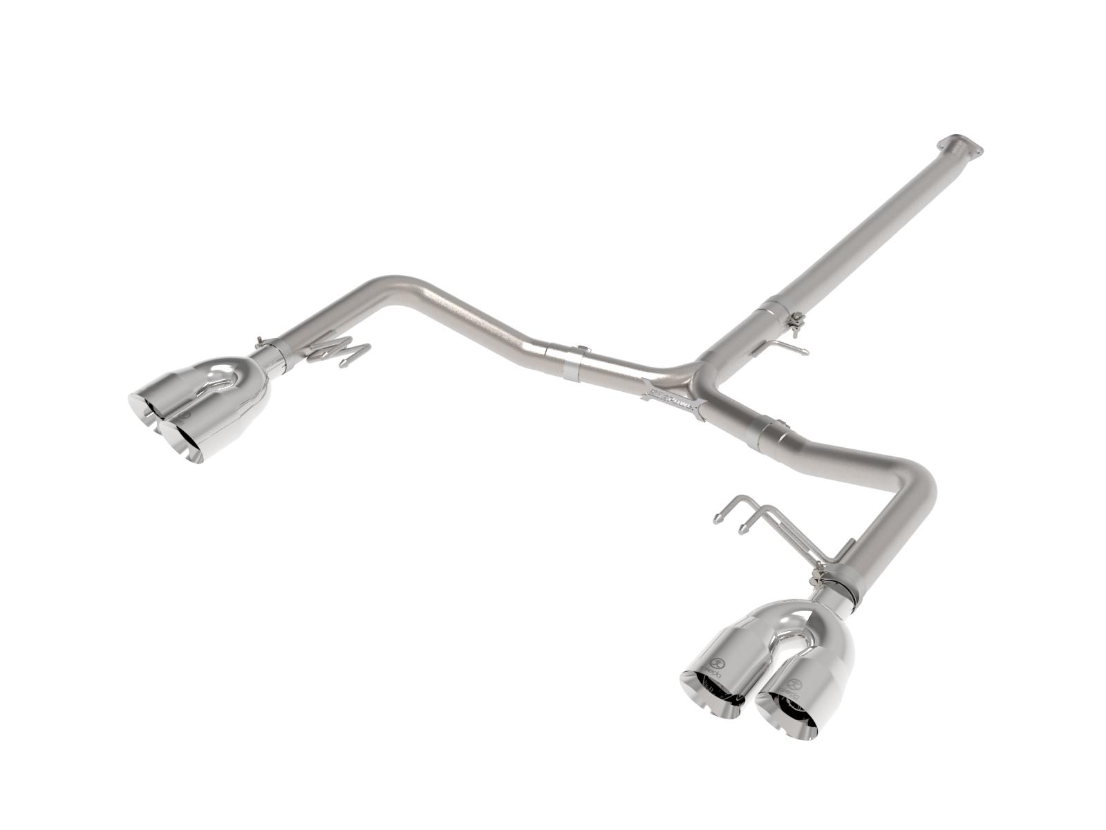 AFE Takeda 3 IN to 2-1/2 IN 304 Stainless Steel Axle-Back Exhaust w/ Polished Tip (2021-2024 K5 GT) - 49-37043-P