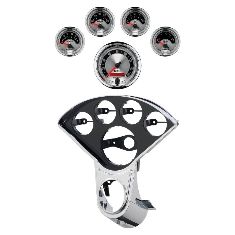Autometer American Muscle Direct Fit Dash Kit 55-59 Chevy Truck (1 x 3-3/8in. / 4 x 2-1/16in.)