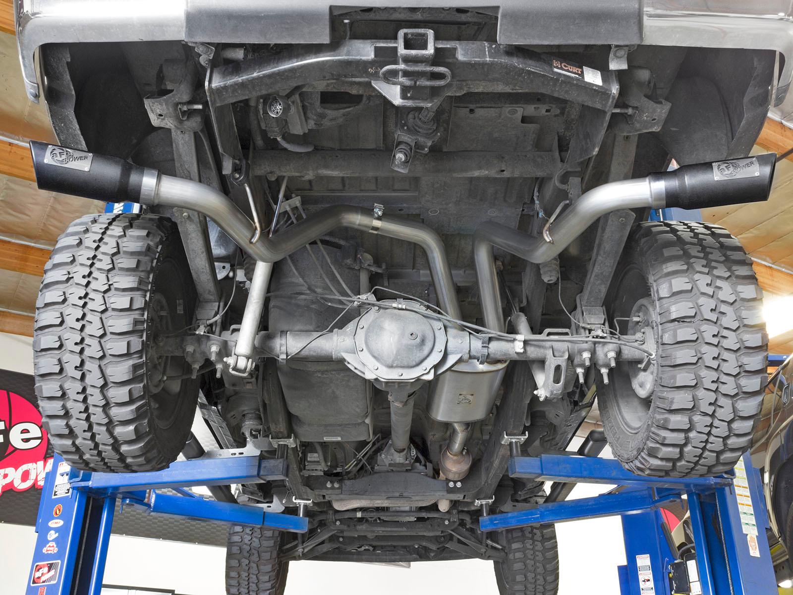 AFE MACH Force-Xp 3 IN 409 Stainless Steel Cat-Back Exhaust System w/Dual Black Tip - 49-44071-B