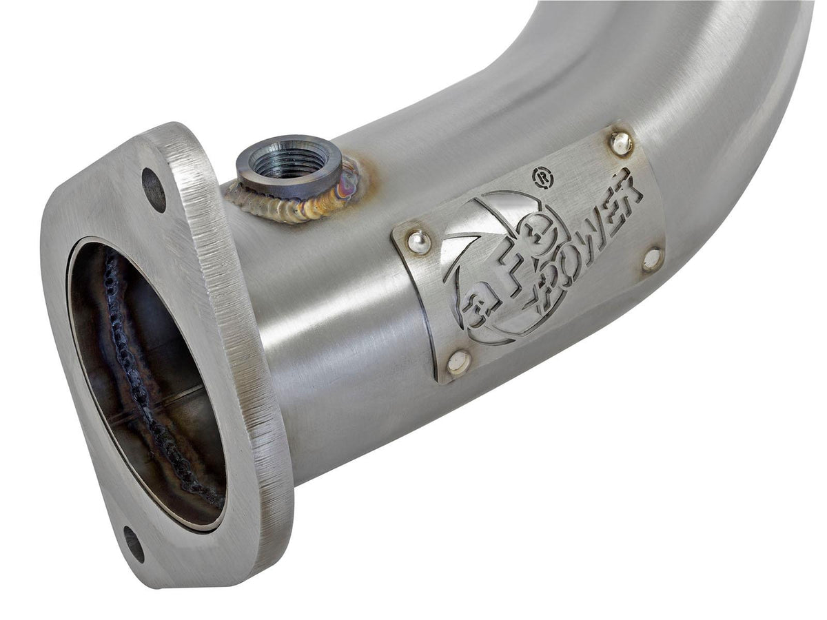 AFE Twisted Steel Down Pipe w/ Cat (2013-2017 ATS, Camaro) - 48-34126-HC