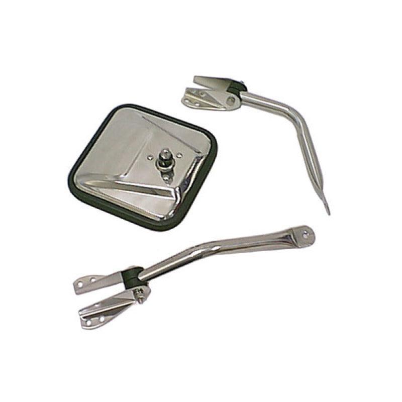 Rugged Ridge This Chrome Square Mirror Head From Rugged Ridge Fits 55-86 Jeep Cj. - 11011.01