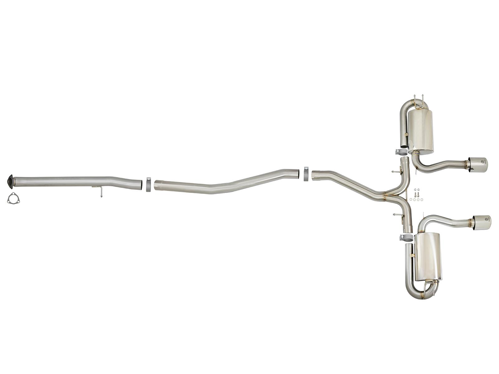 AFE Cat-Back Exhaust System (2017-2019 Honda Civic Si L4-1.5L (t)) - 49-36621-P