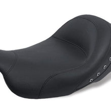 Mustang 08-21 Harley Electra Glide Std,Rd Glide,Rd King,Str Glide Solo Seat Blk Pearl Studs - Black