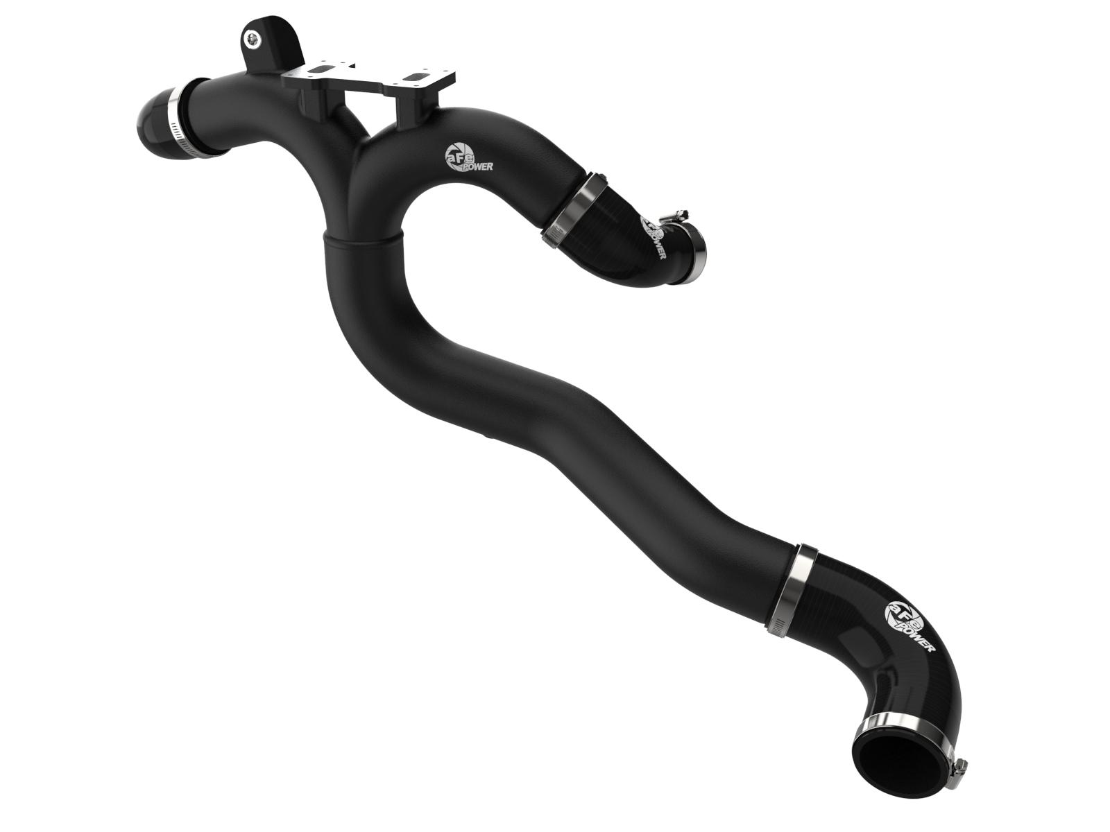 AFE BladeRunner 2-1/2 IN to 3 IN Aluminum Hot-Side Charge Pipe Black (2019-2026 G70) - 46-20808-B