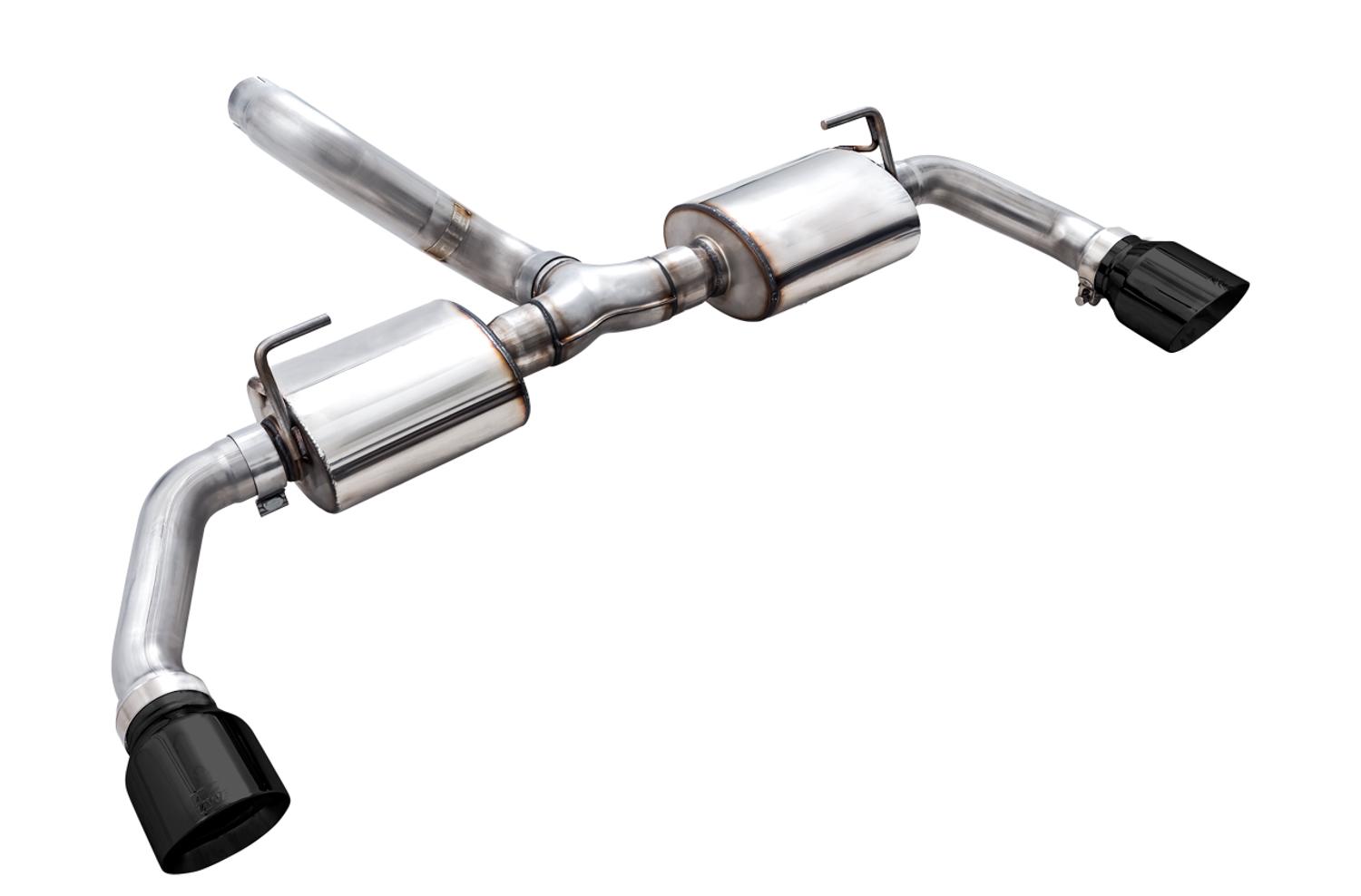 AWE Tread Edition Axleback Dual Exhaust for Jeep JL/JLU 3.6L/2.0T - Diamond Black Tips - 3015-33001