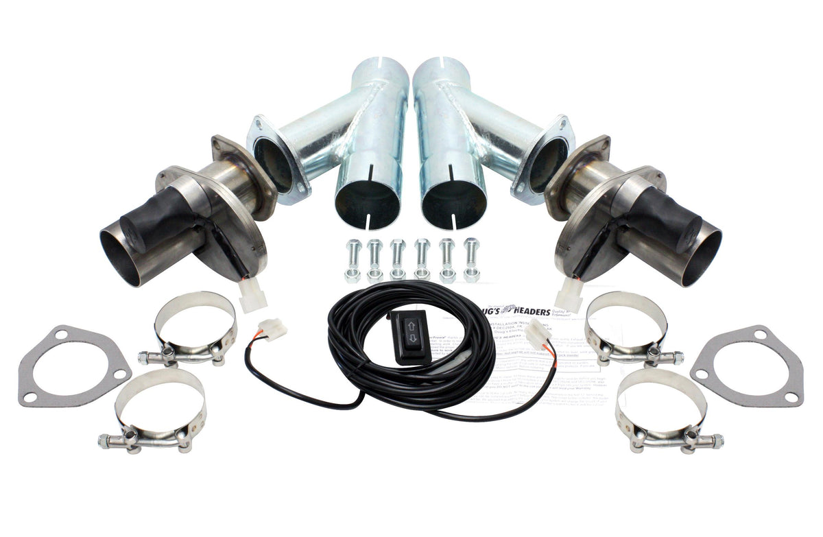 Doug's Headers DEC250AK Electric Cut-Out 2 1/2" Pair with Hook-Up Kit - DEC250AK