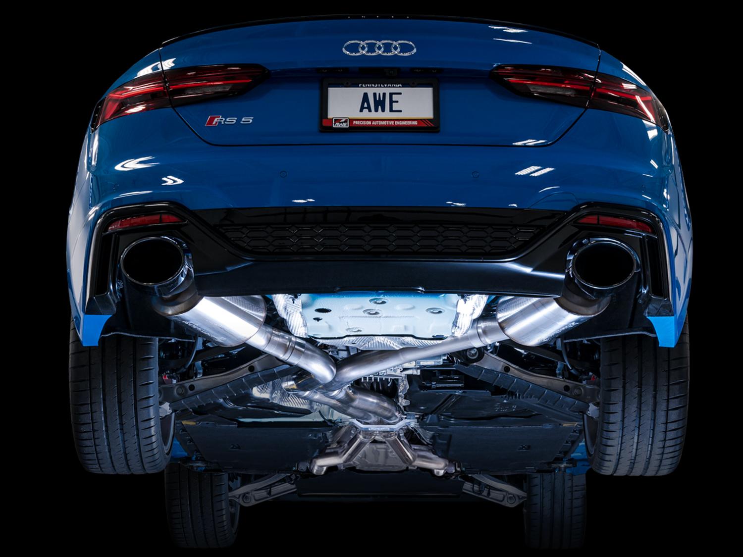 AWE Touring Edition Exhaust for Audi B9.5 RS 5 Sportback - Diamond Black RS-style Tips - 3015-33321